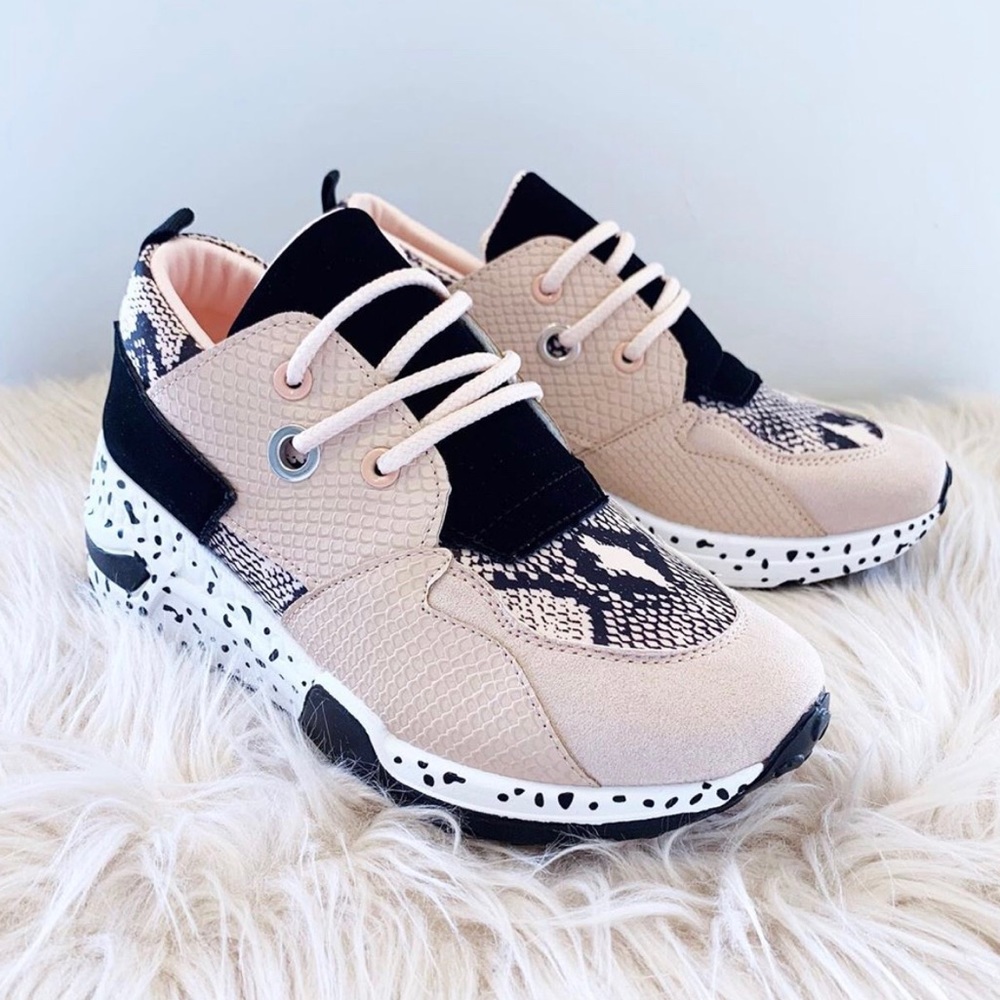Mixed Media Sneakers